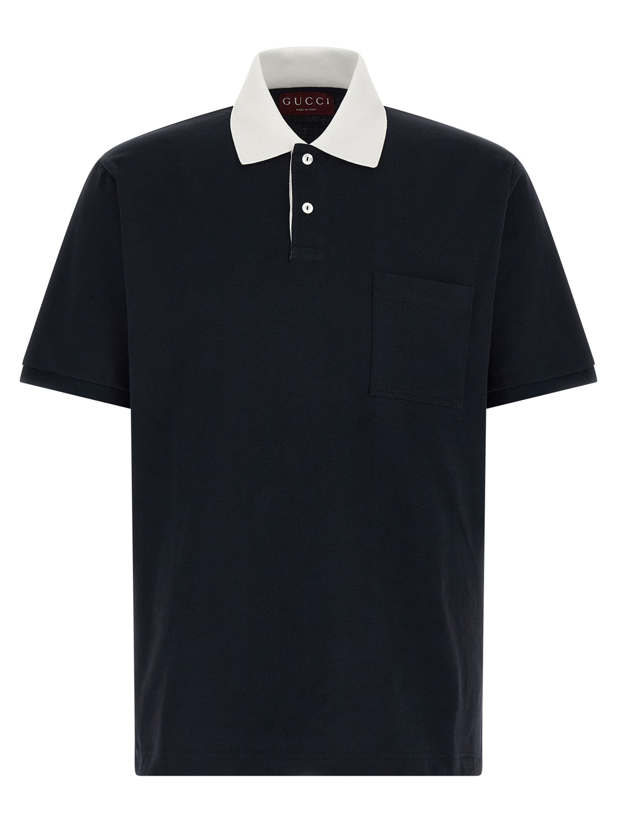 Blue Cotton Polo Shirt