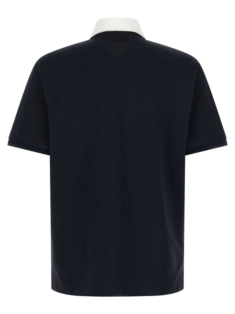 Blue Cotton Polo Shirt