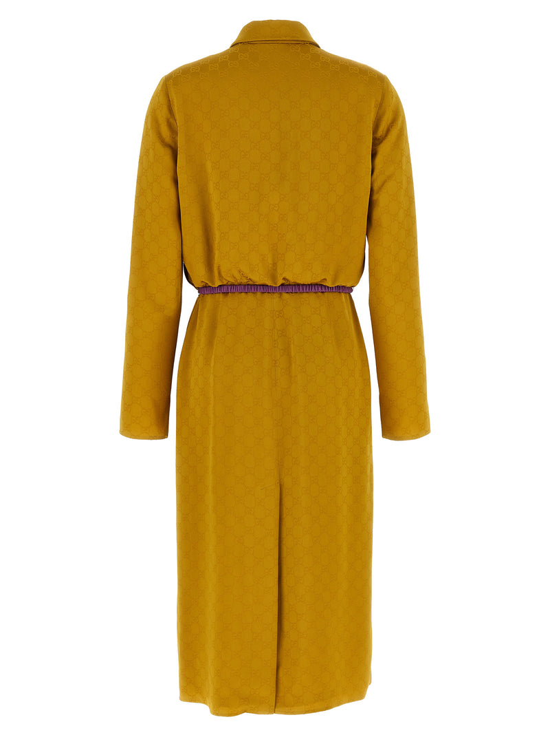 Bicolor Viscose Midi Dress