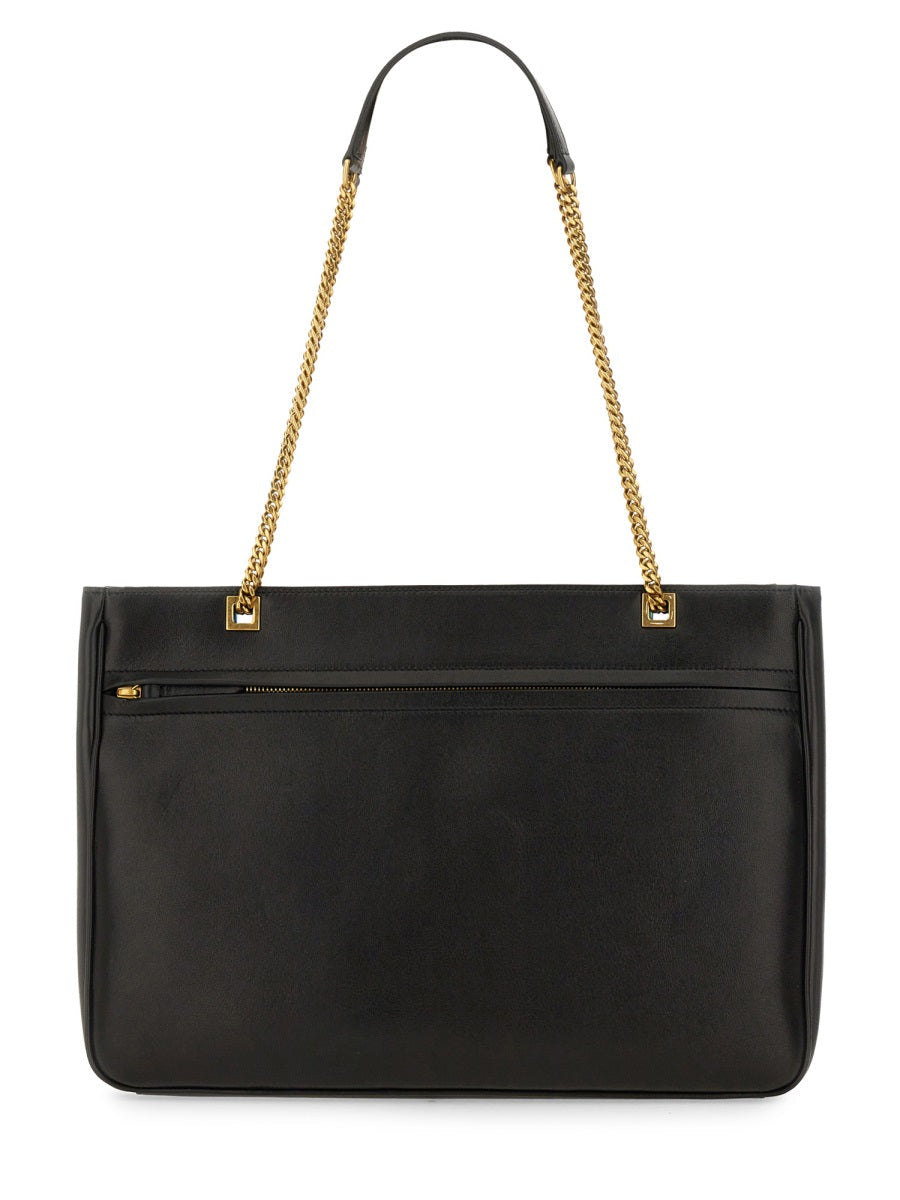 Valentino Garavani Lambskin Leather Shoulder Bag — Black Main