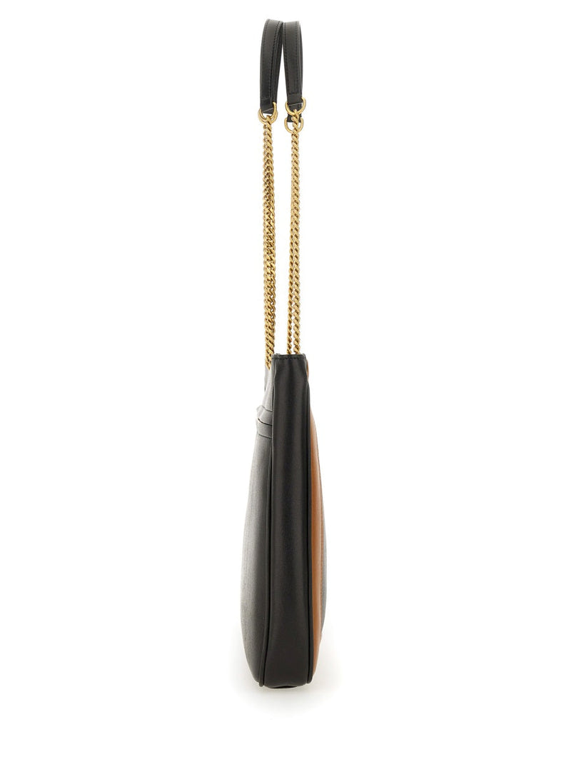 Valentino Garavani Lambskin Leather Shoulder Bag — Black Main