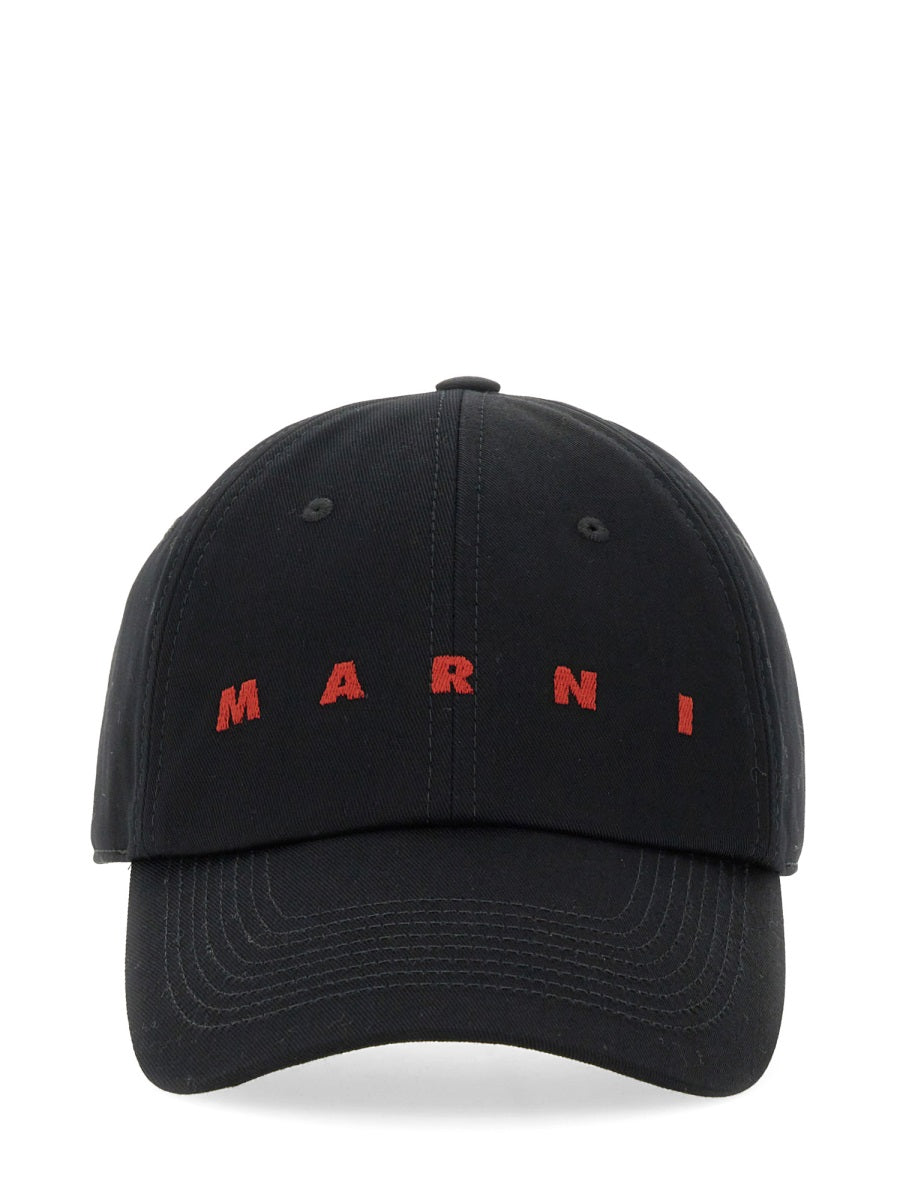 Marni Clzc0108s0_utc31100n99 Baseball Cap — Black Cotton Caps