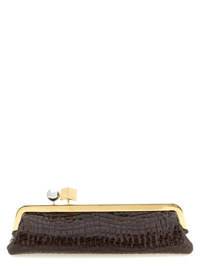 Brown Goatskin Clutch Bag