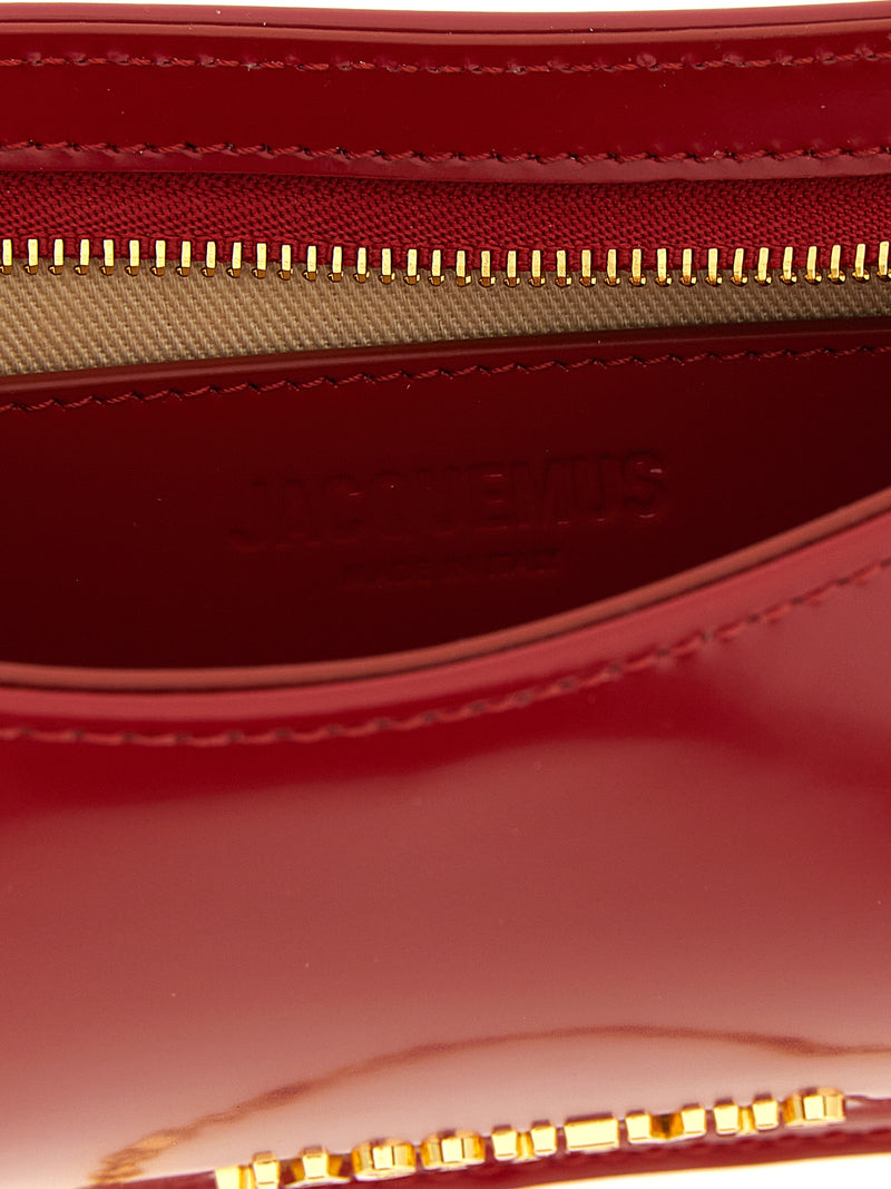 Red Calfskin Shoulder Bag