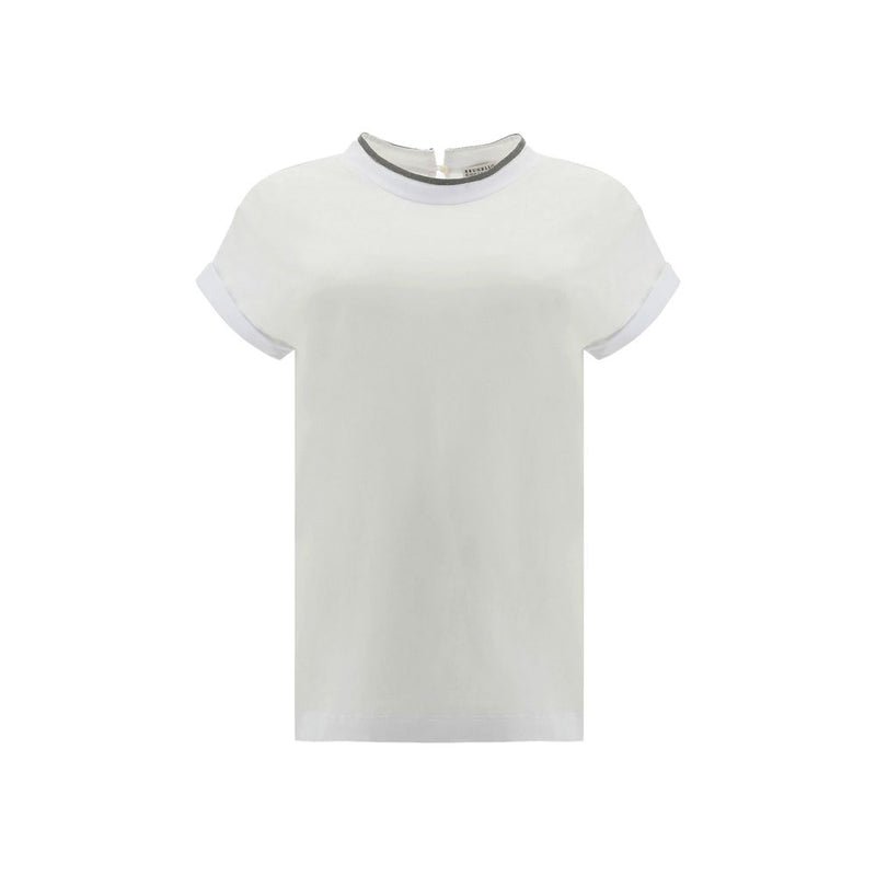 White Elastane T-Shirt