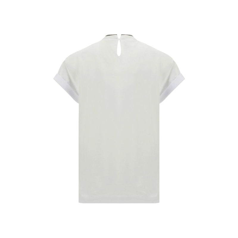 White Elastane T-Shirt