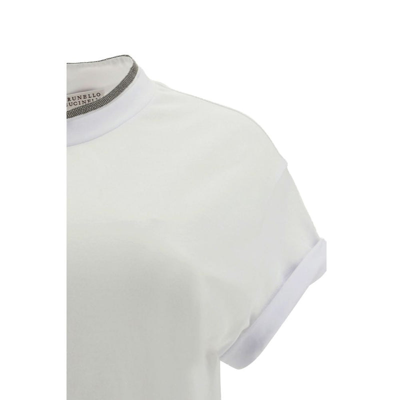 White Elastane T-Shirt