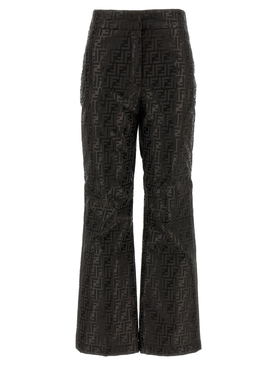 Brown Cotton Athletic Pants