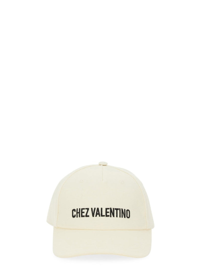 Valentino Garavani 6y2hda41fvh_0an Baseball Cap — Ivory Cotton Caps