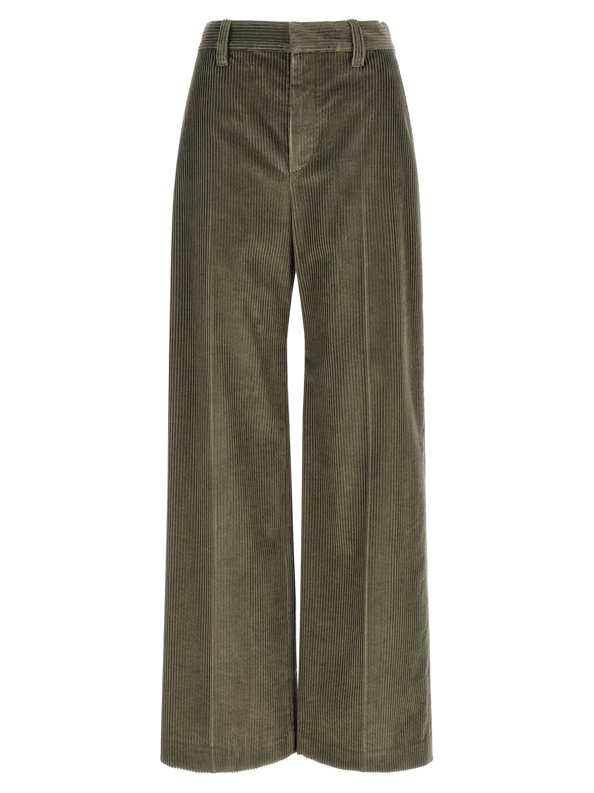 Bicolor Cotton Flared Pants