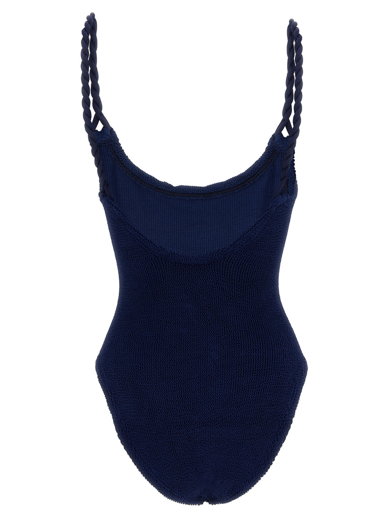 Blue Polyamide One-Piece Swimsuit