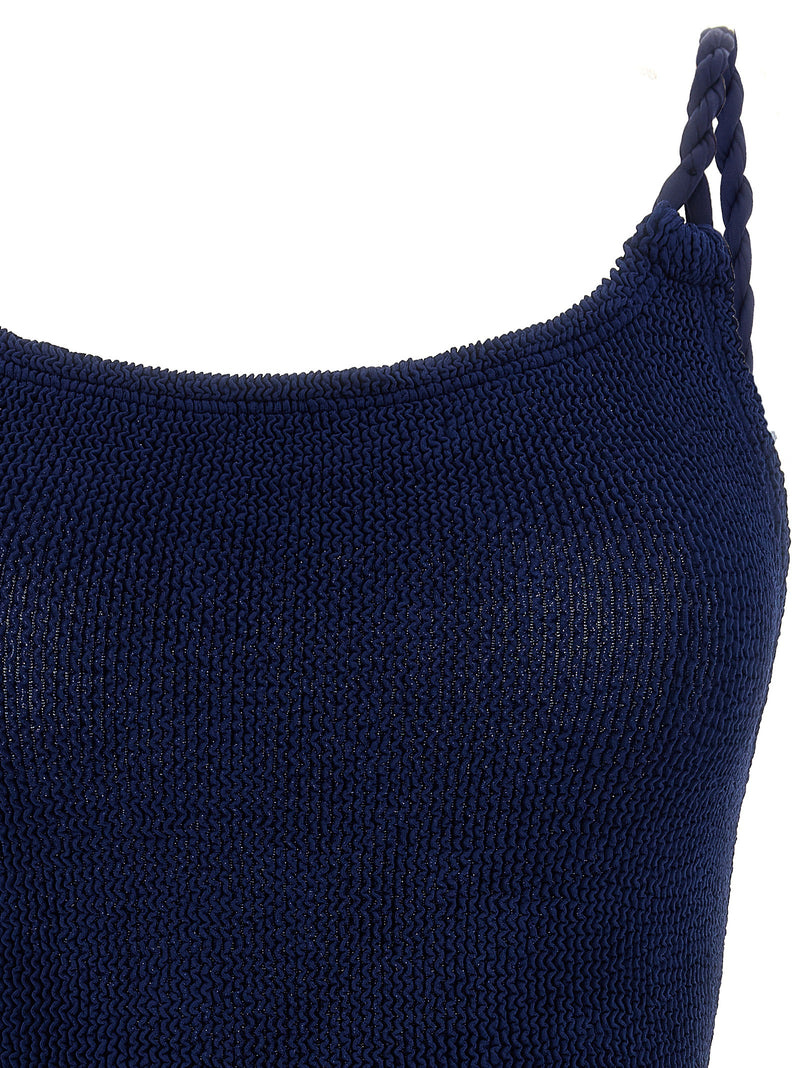 Blue Polyamide One-Piece Swimsuit