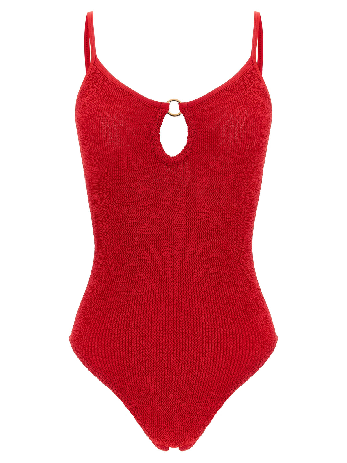 Red Polyamide One-Piece Swimsuit