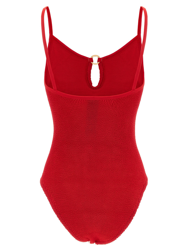 Red Polyamide One-Piece Swimsuit