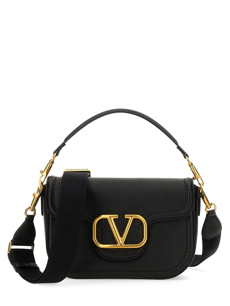 Valentino Garavani Alltime Shoulder Bag — Black Leather