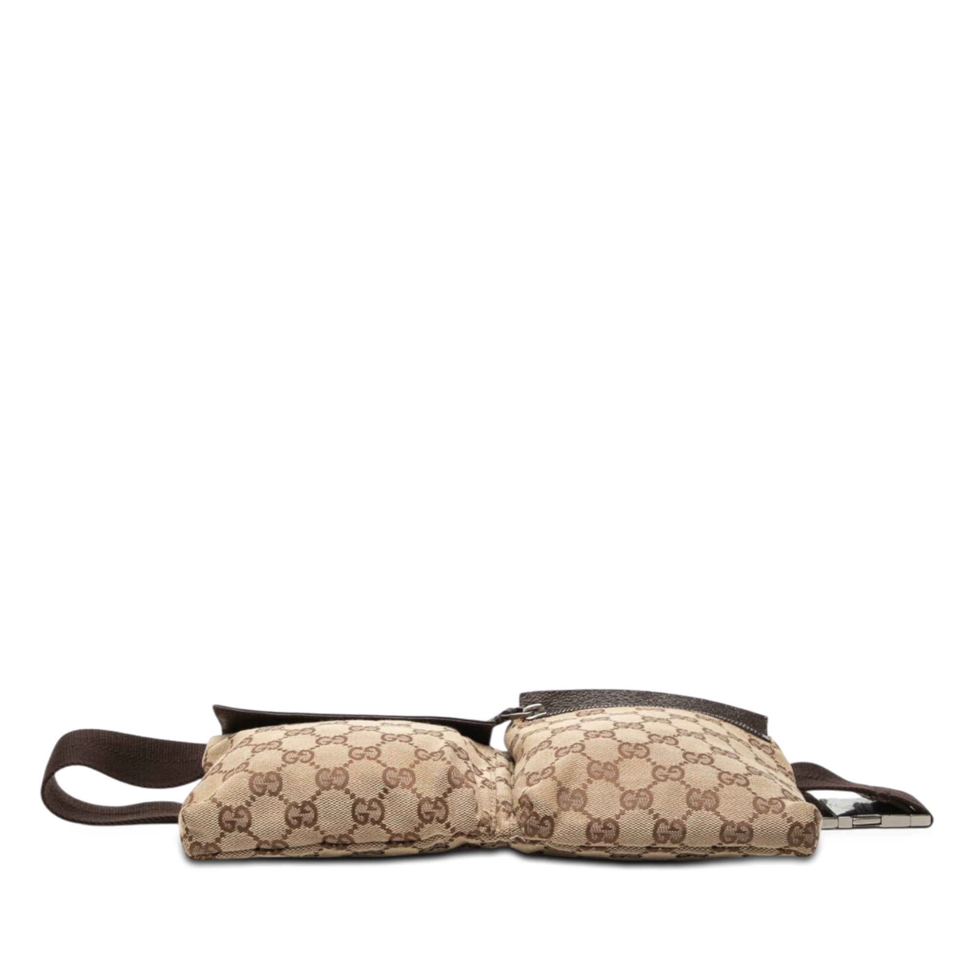 GG Canvas Double Pocket Belt Bag - Image 3