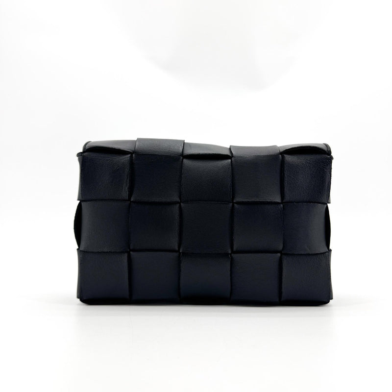 Bottega Veneta Cassette Maxi Intrecciato Leather Black Bag
