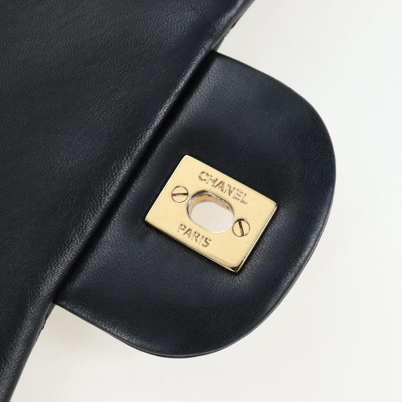 Chanel Classic Timeless Double Flap Quilted Caviar Black Leather Bag