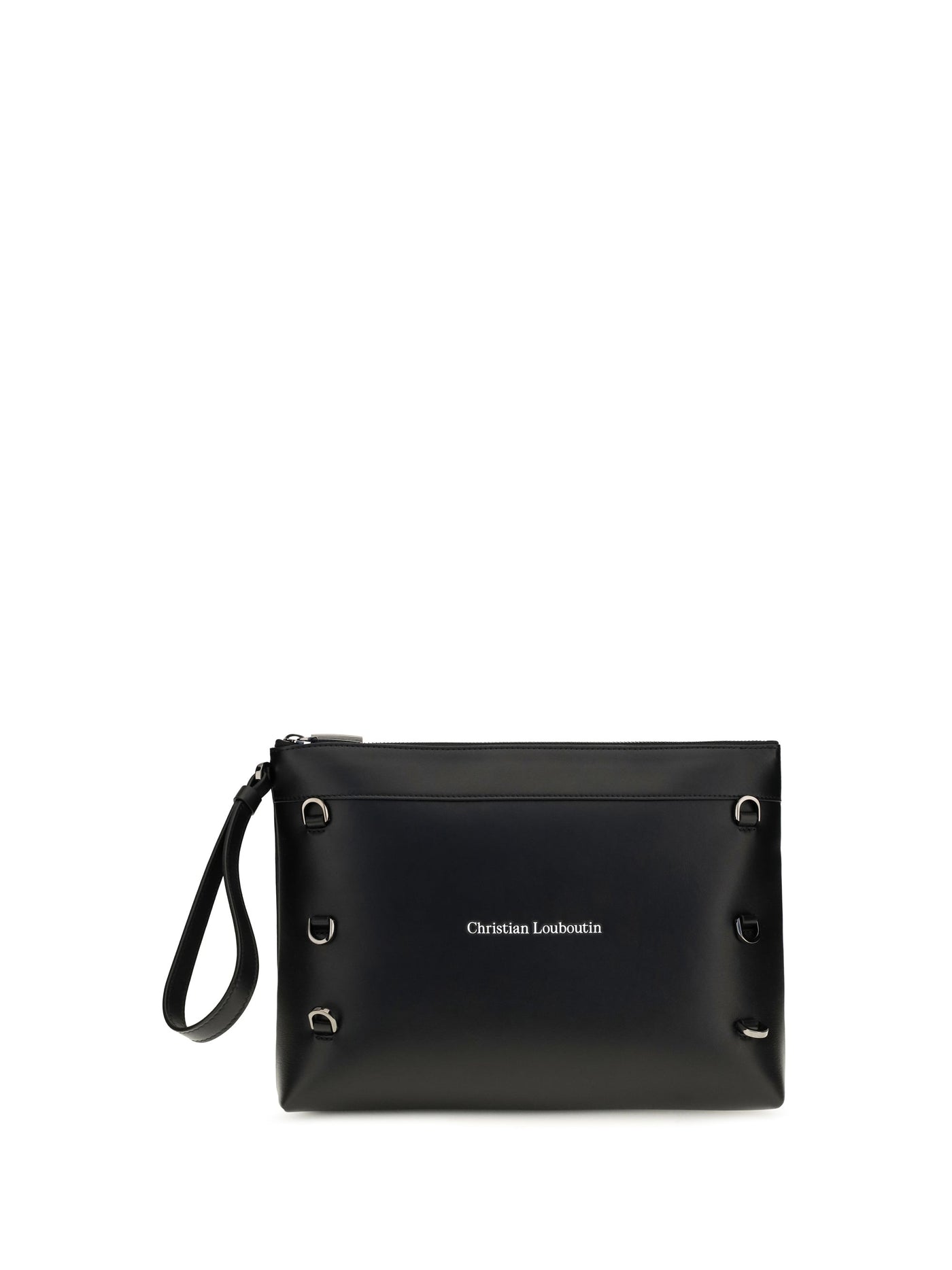 Christian Louboutin Kosmica Clutch Wallet — Black Calf Leather Bos Taurus