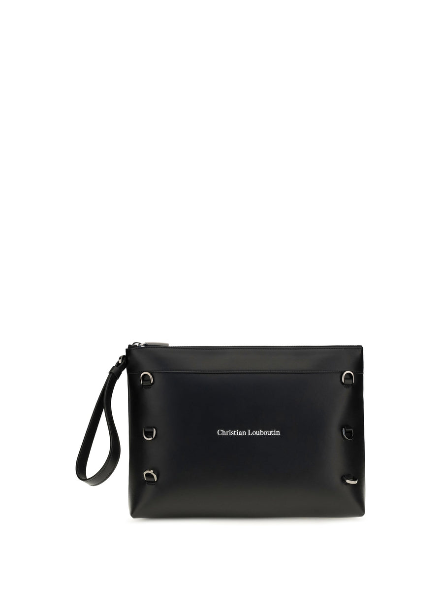 Christian Louboutin Clutch — Black Calf Leather
