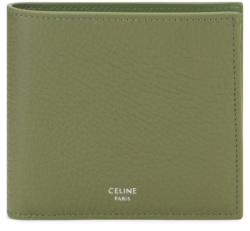 Celine Hammered Calf Skin Wallet — Green & Cardholders