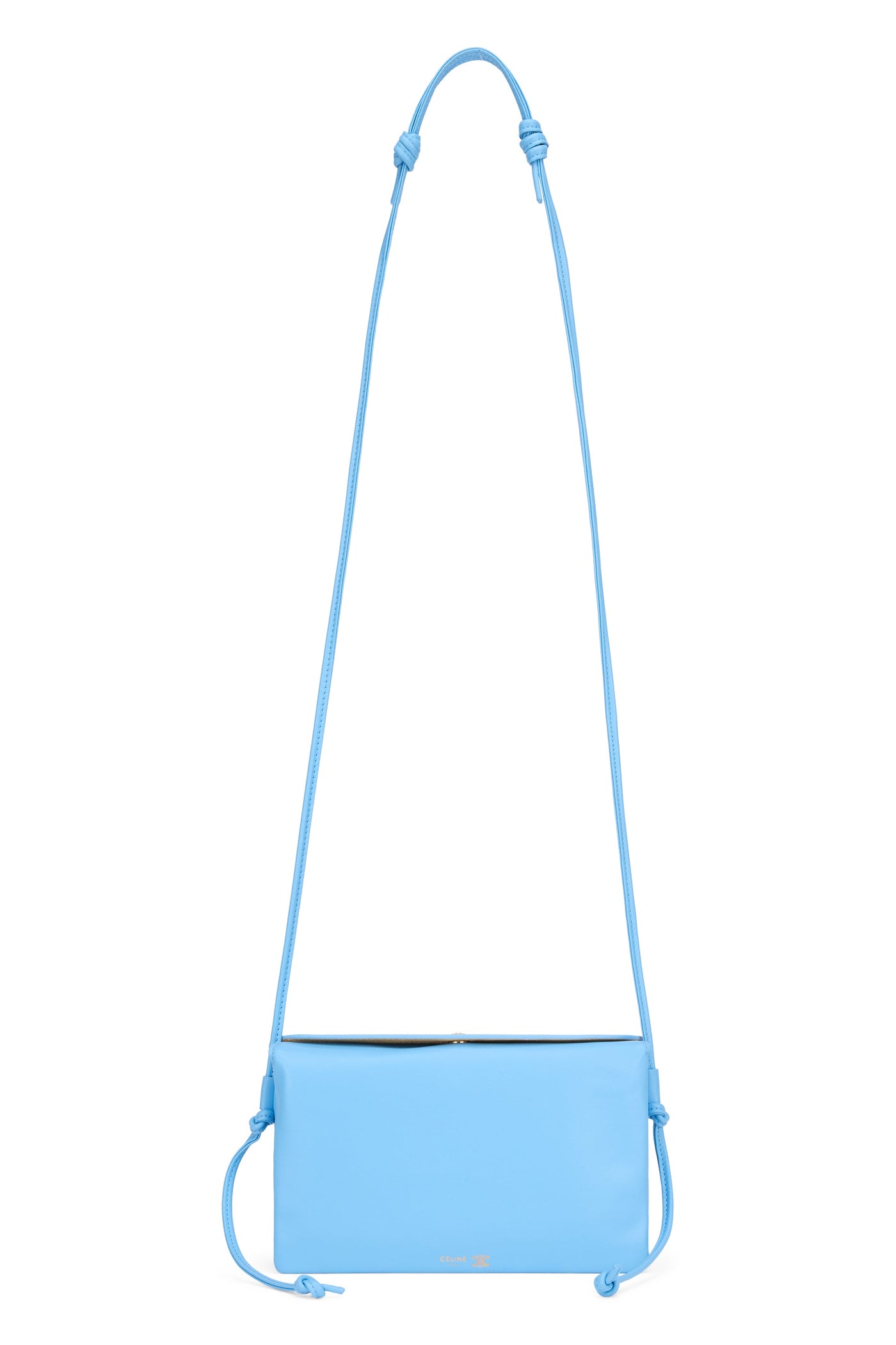 Celine Smooth Lambskin Shoulder Bag — Blue Leather