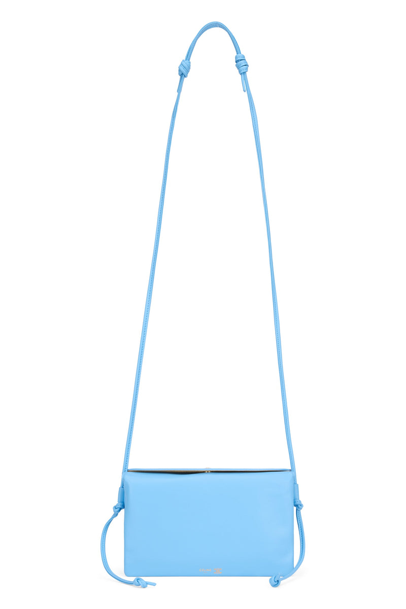 Celine Smooth Lambskin Shoulder Bag — Blue Leather