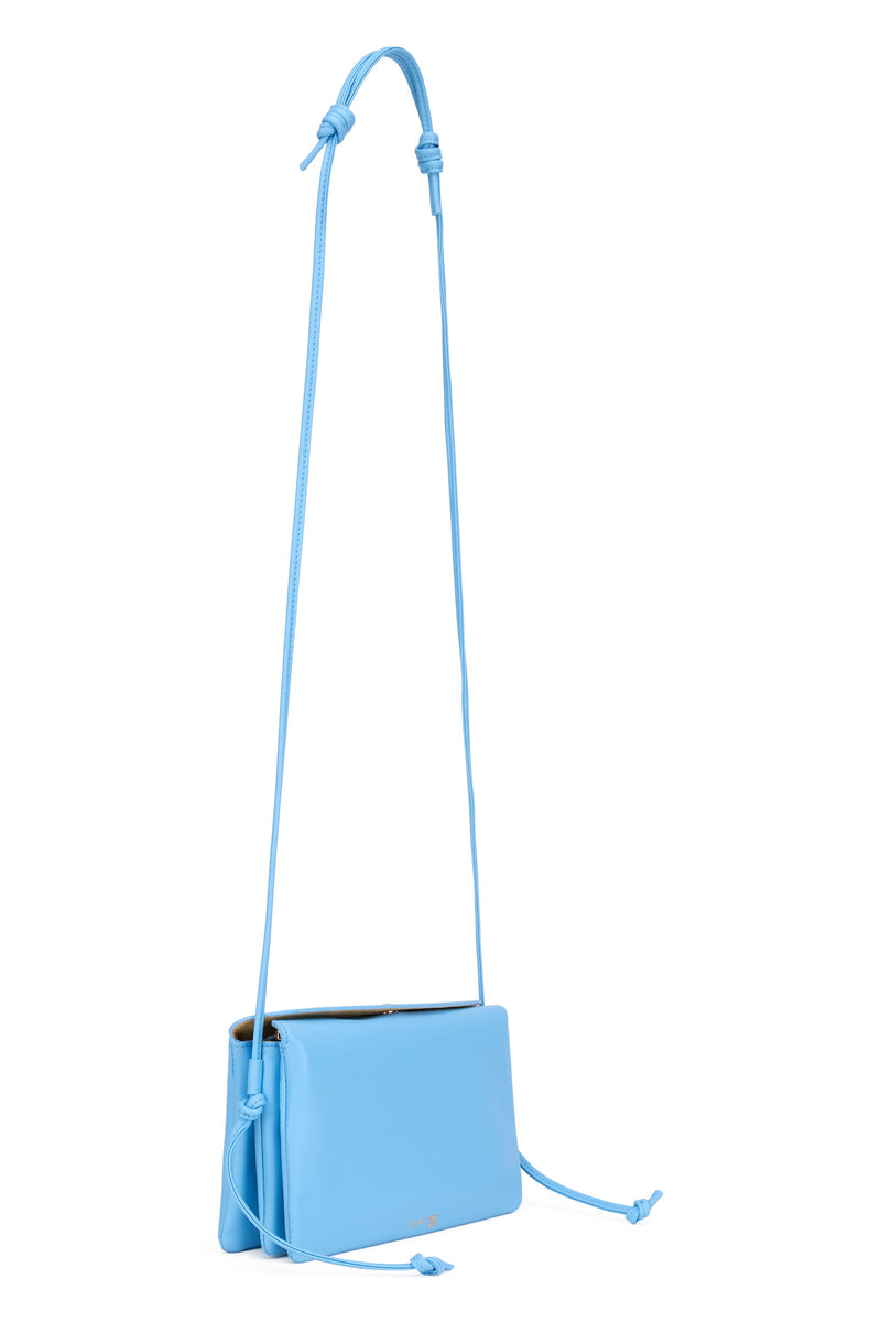Celine Smooth Lambskin Shoulder Bag — Blue Leather