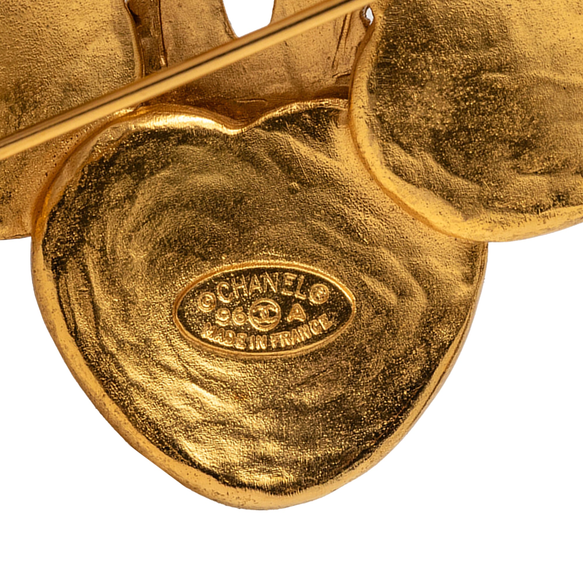 CC Gold Plated Grapevine Clover Brooch - Image 3