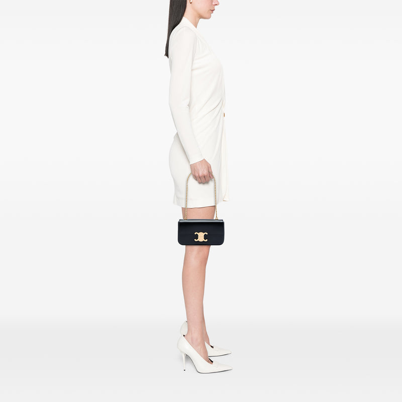 Shiny Calfskin Claude Chain Shoulder Bag - Image 6