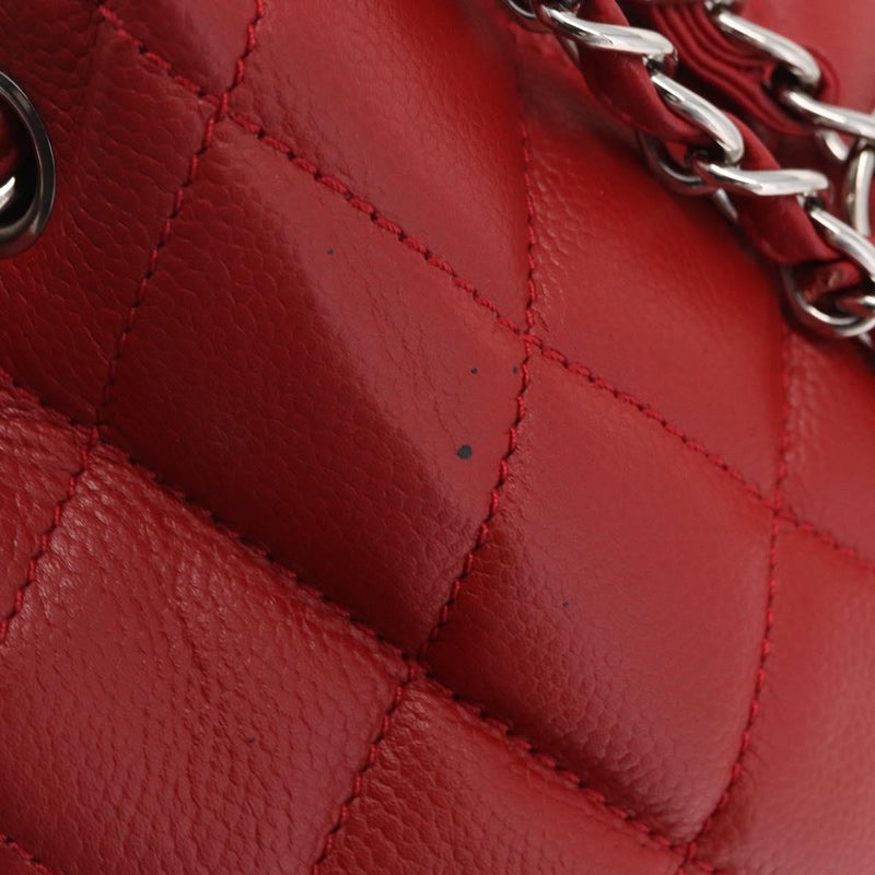 Chanel Timeless Cc Expandable Quilted Caviar Red Leather Bag