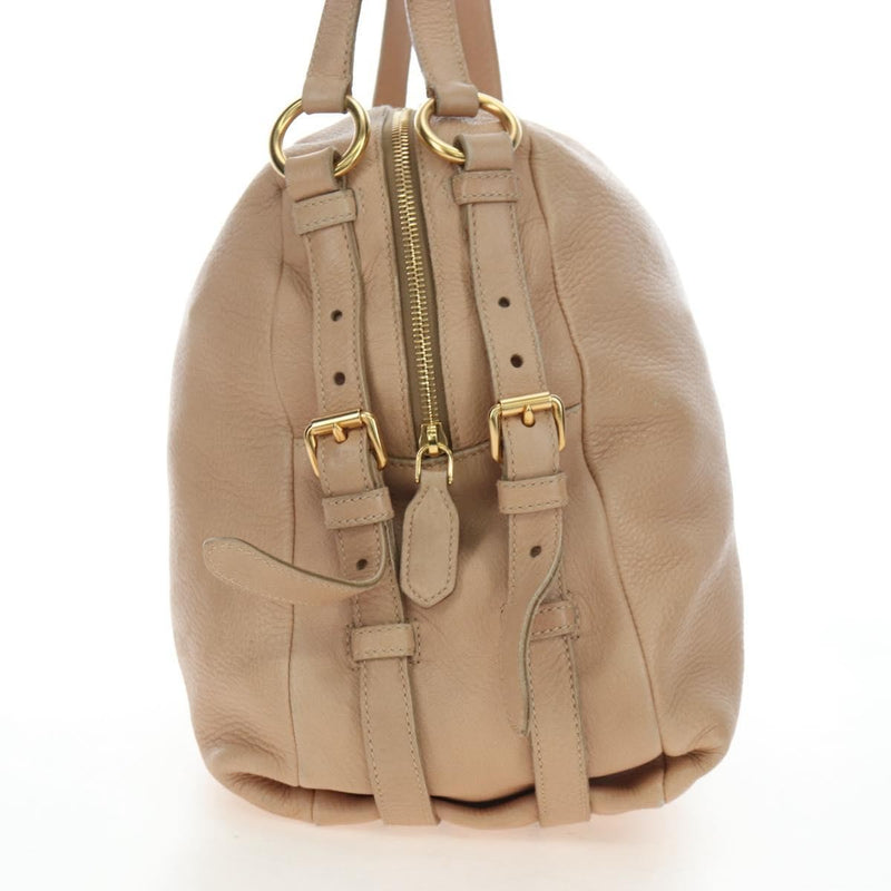 Prada Tote Leather Beige