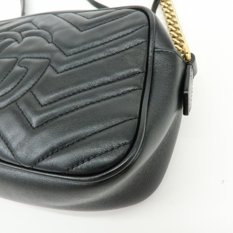 Gucci Gg Marmont Matelasse Leather Black Bag