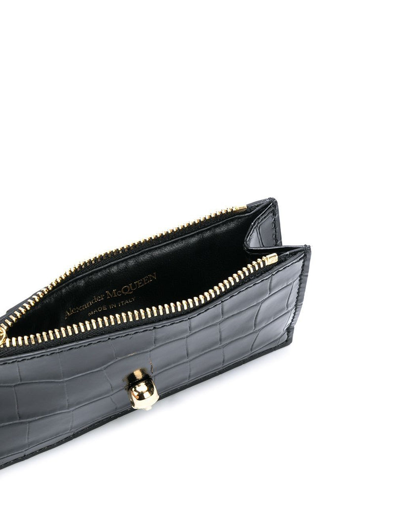 Alexander Mcqueen Card Case — Black Leather Cases