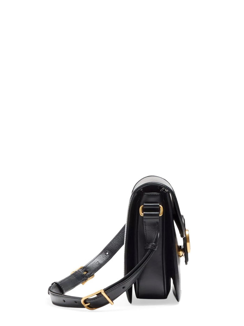 Valentino Garavani Shoulder Bag — Black Calf Leather