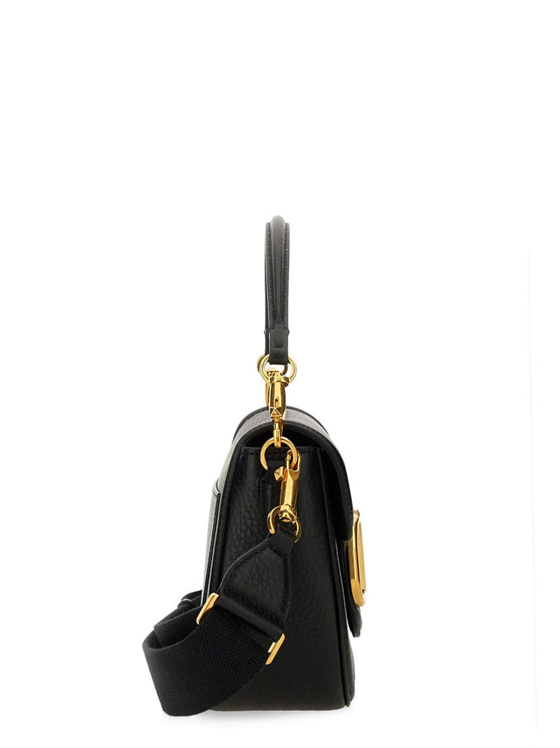 Valentino Garavani Alltime Shoulder Bag — Black Leather