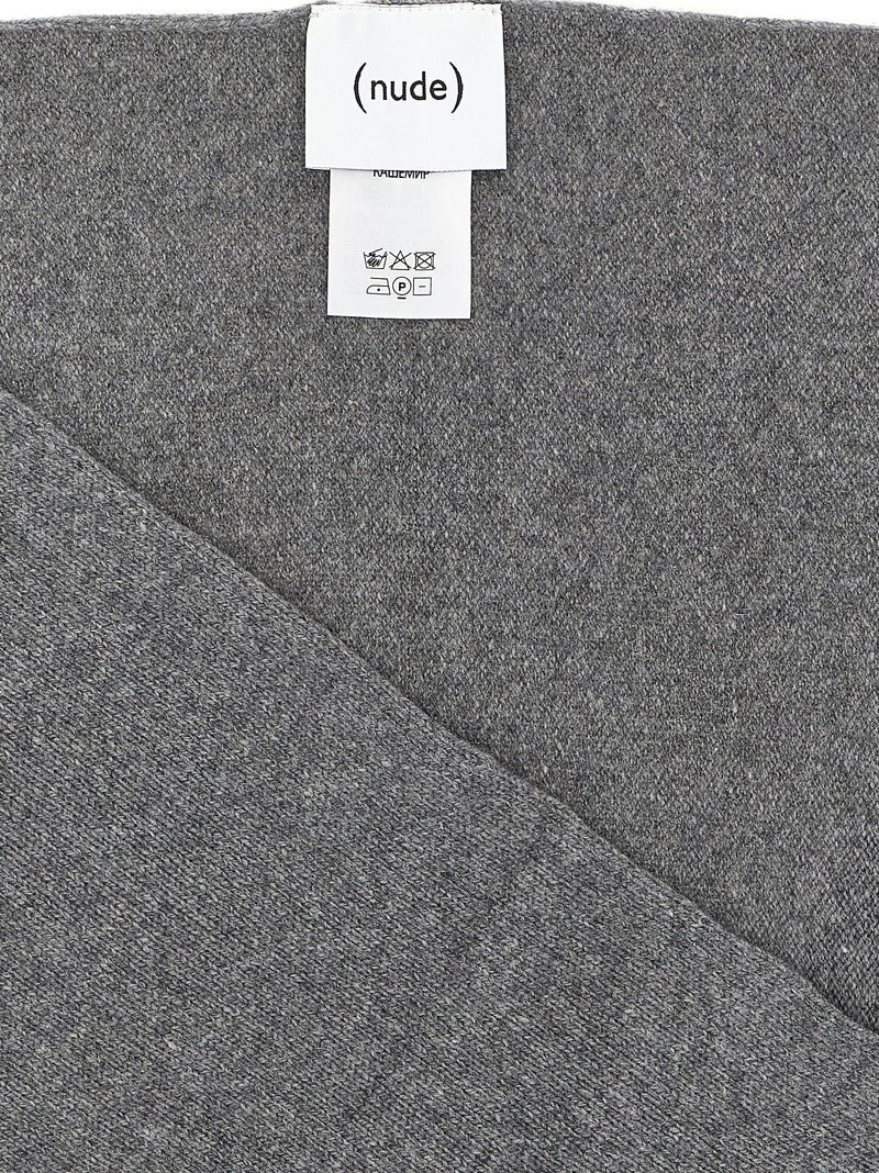 Nude Pure Cashmere Scarf — Gray Scarfs