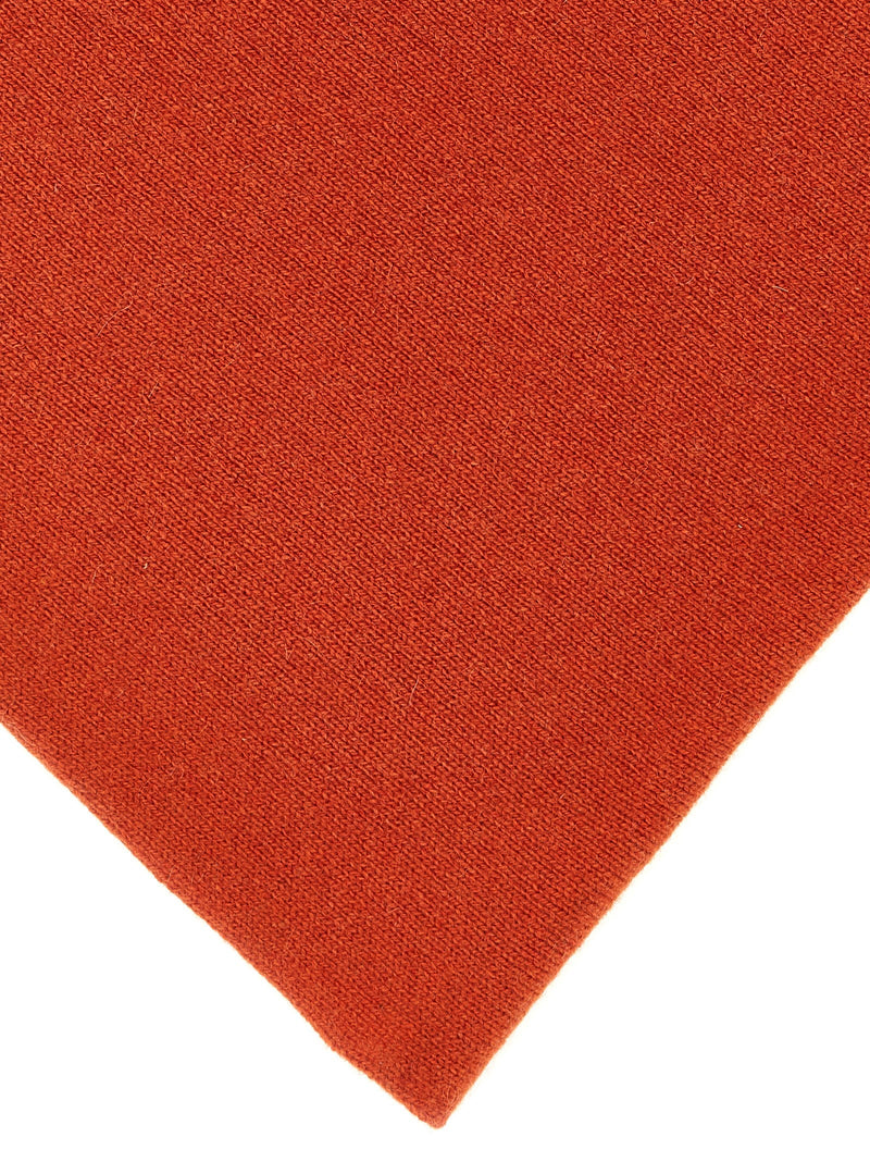 Nude Pure Cashmere Shaved Knit Scarf — Rust Scarfs