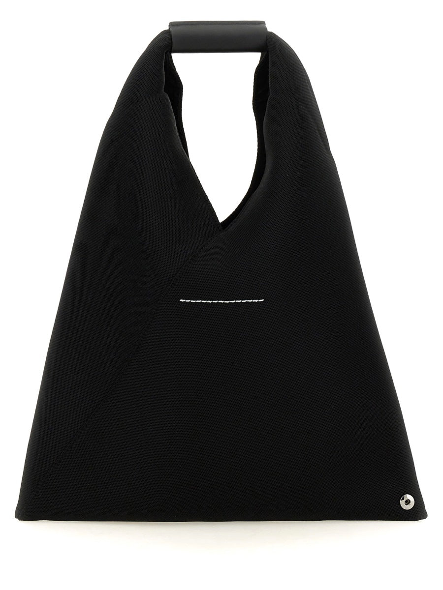 Mm6 Maison Margiela Compact Polyester Shoulder Bag — Black