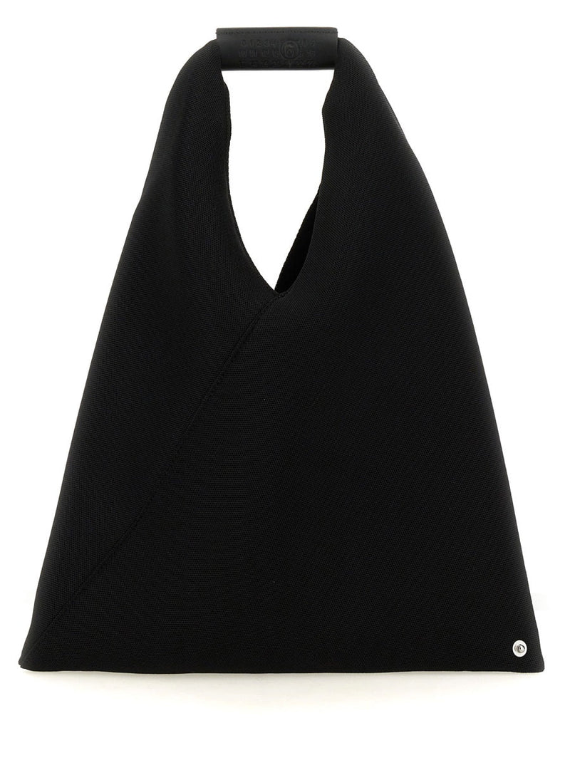 Mm6 Maison Margiela Compact Polyester Shoulder Bag — Black