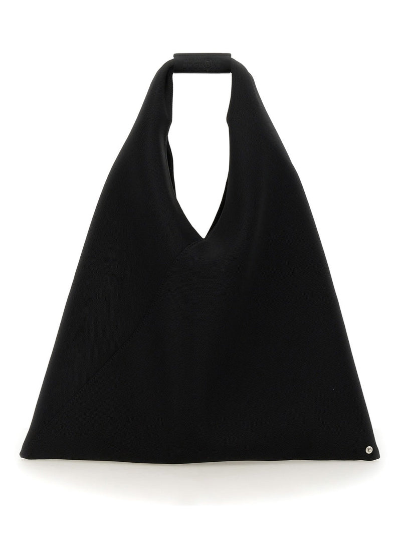 Mm6 Maison Margiela Polyester And Leather Shoulder Bag — Black