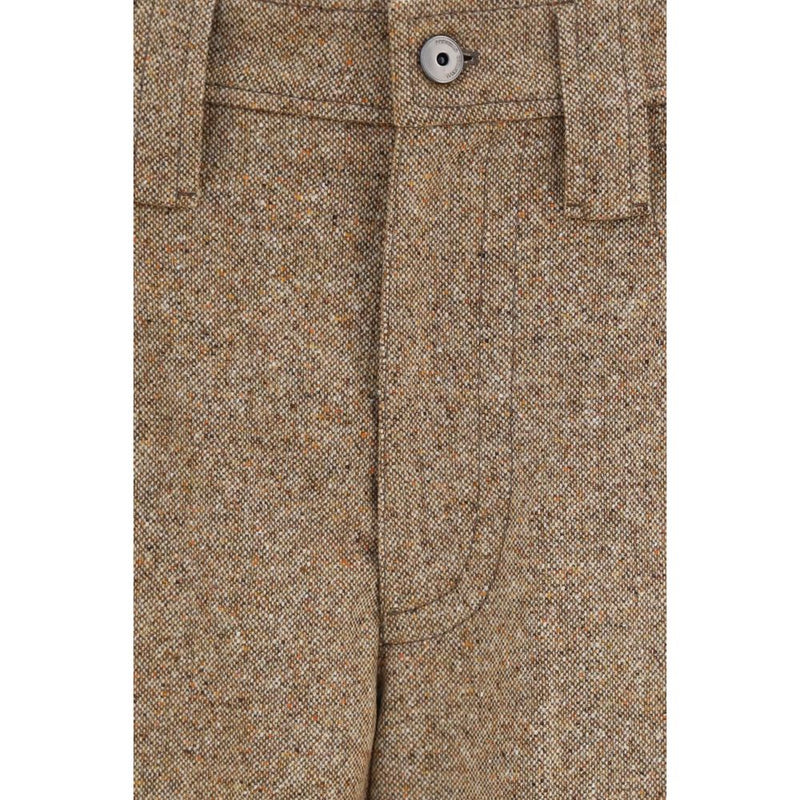 Beige Wool Oves Aries Casual Pants