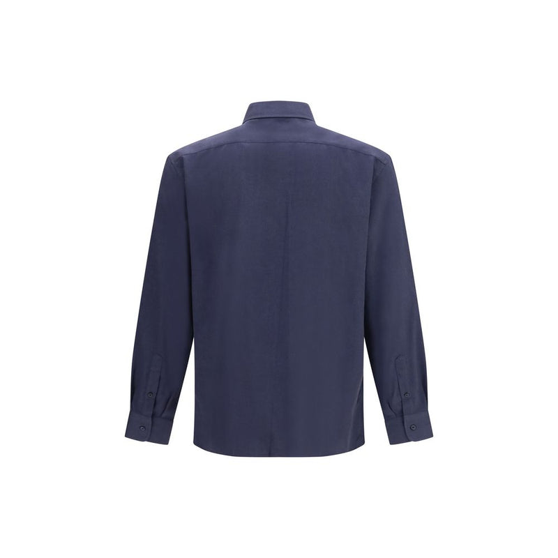 Blue Cotton Dress Shirt