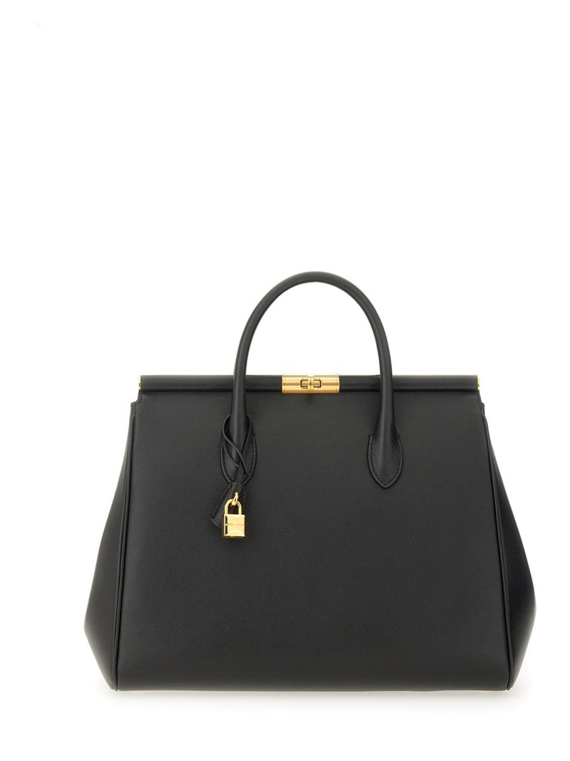 Dolce & Gabbana Marlene Top Handle Bag — Black Calf