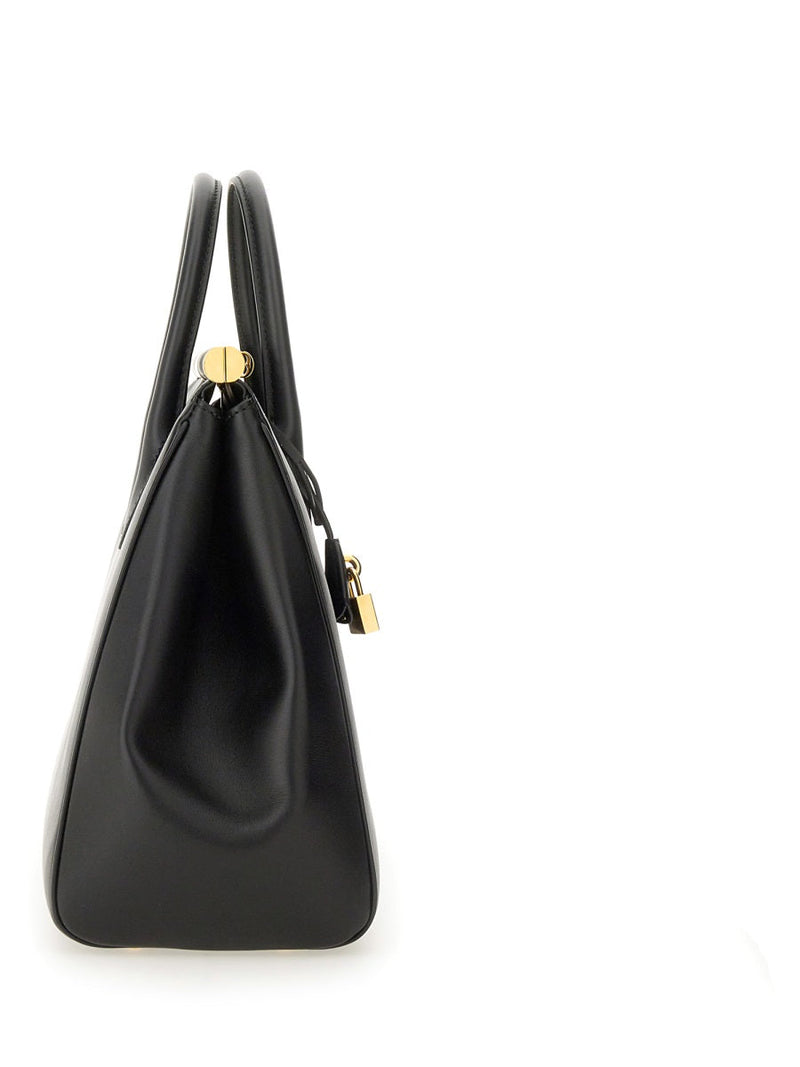 Dolce & Gabbana Marlene Top Handle Bag — Black Calf