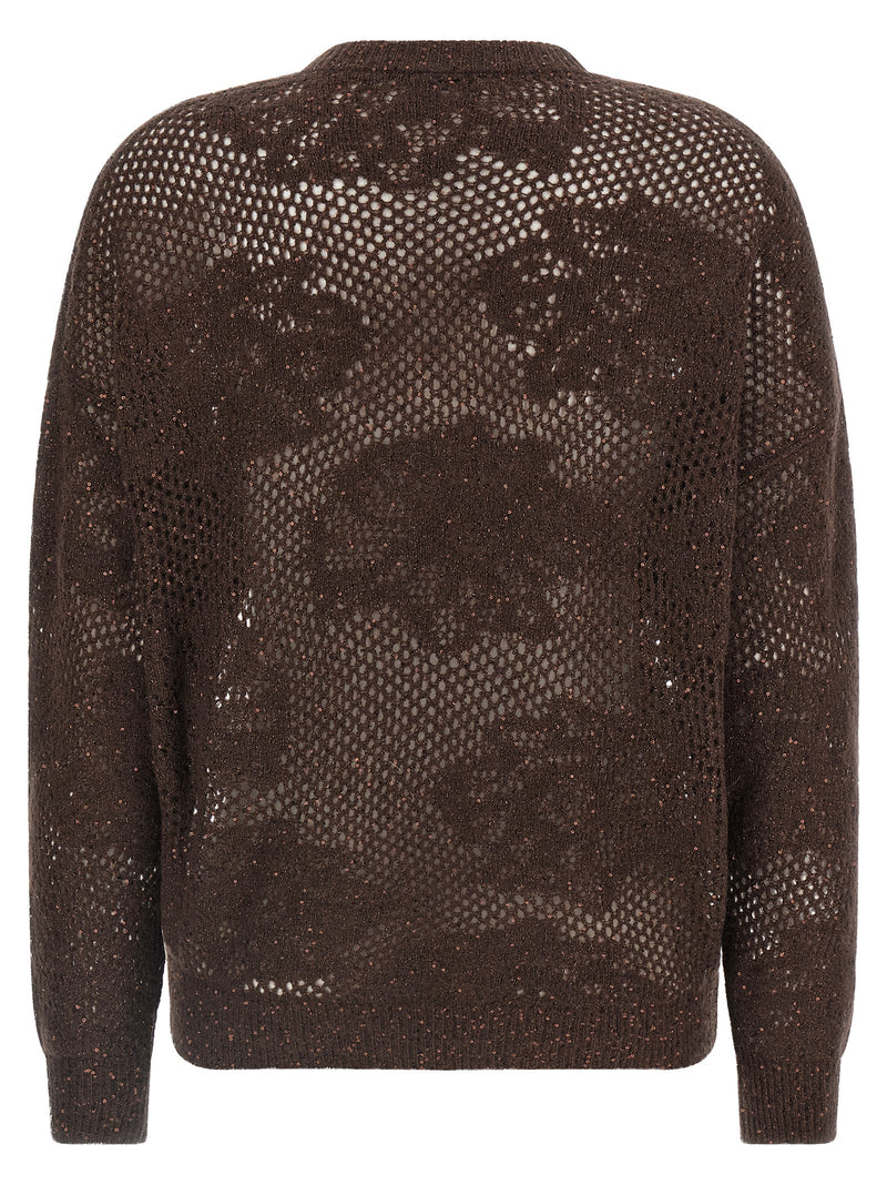 Brown Nylon Cardigan