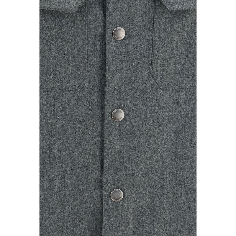 Gray Wool Oves Aries Dress Shirt