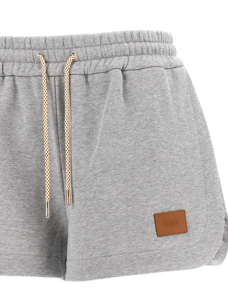 Gray Cotton Bermuda Shorts