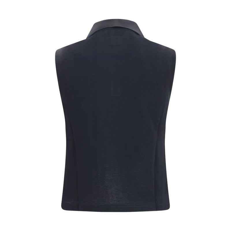 Black Recycled Cotton Polo Shirt