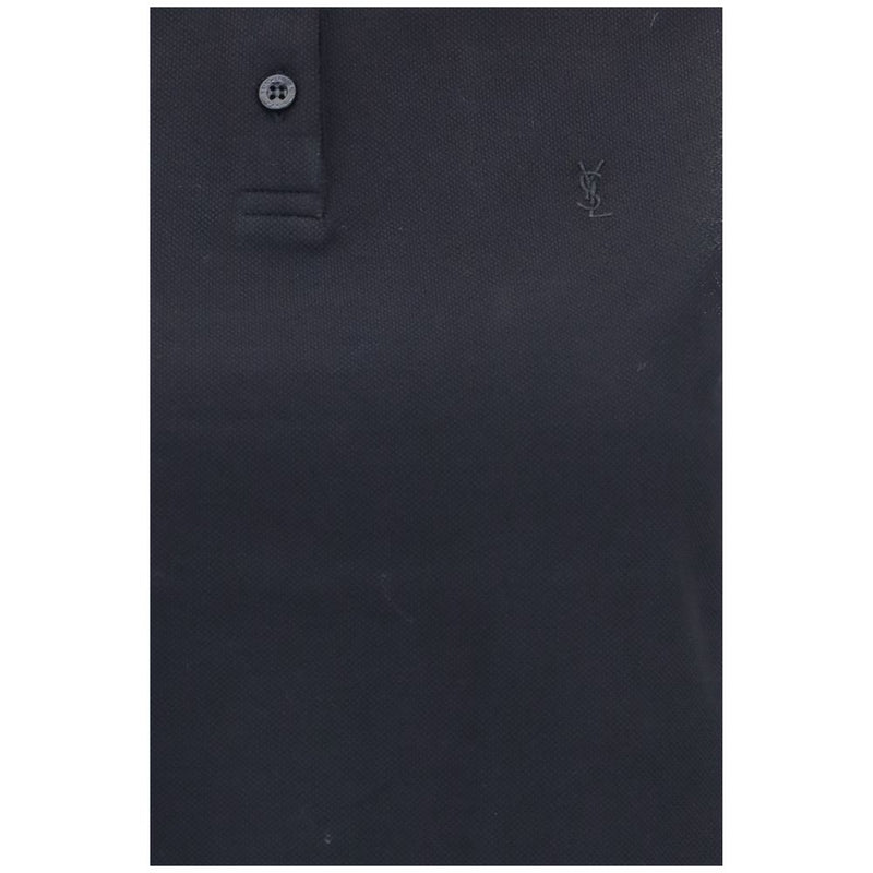 Black Recycled Cotton Polo Shirt